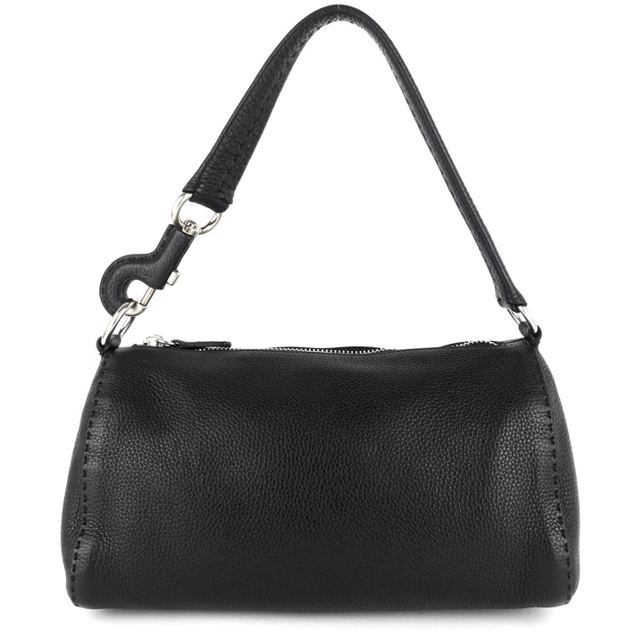 vitello daino leather shoulder bag