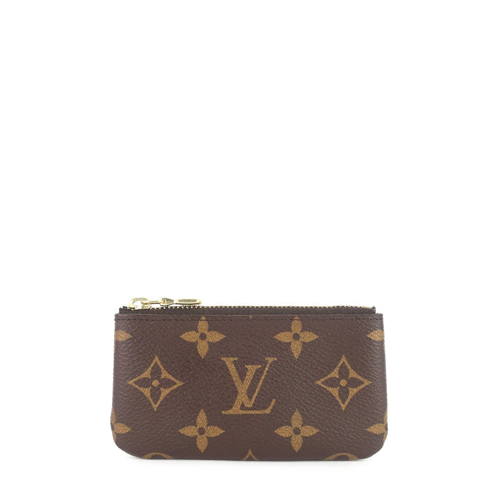 key monogram canvas pouch