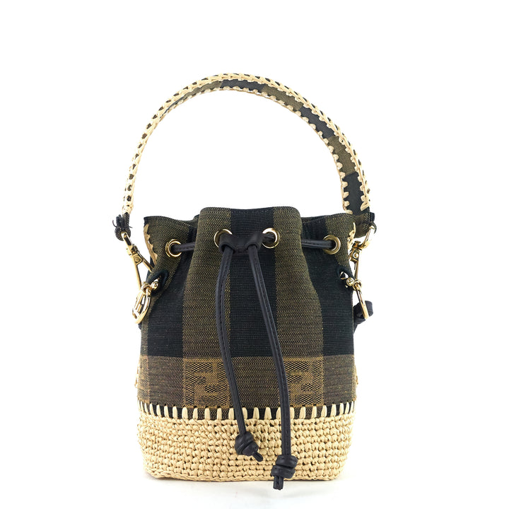 mon tresor mini pequin canvas bucket bag