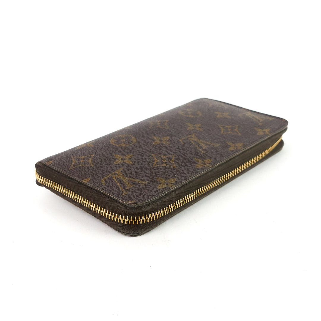zippy monogram canvas zip-around wallet