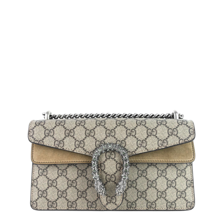 dionysus gg small supreme monogram canvas shoulder bag