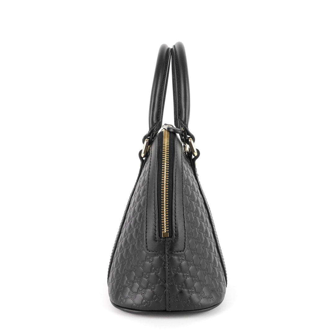 dome mini microguccissima leather bag