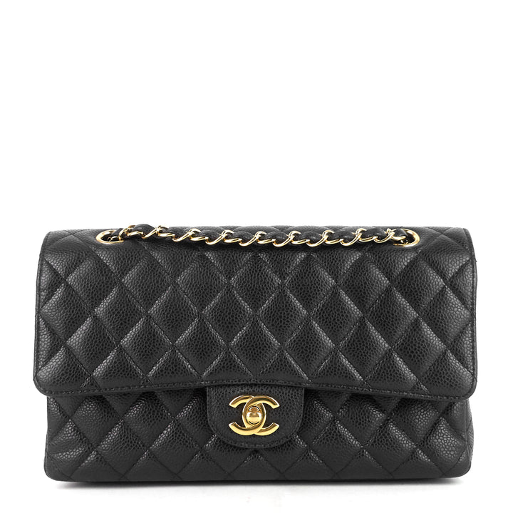 classic double flap medium caviar shoulder bag