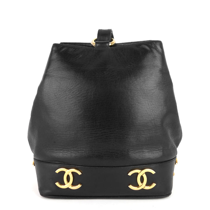 lambskin cc bucket bag