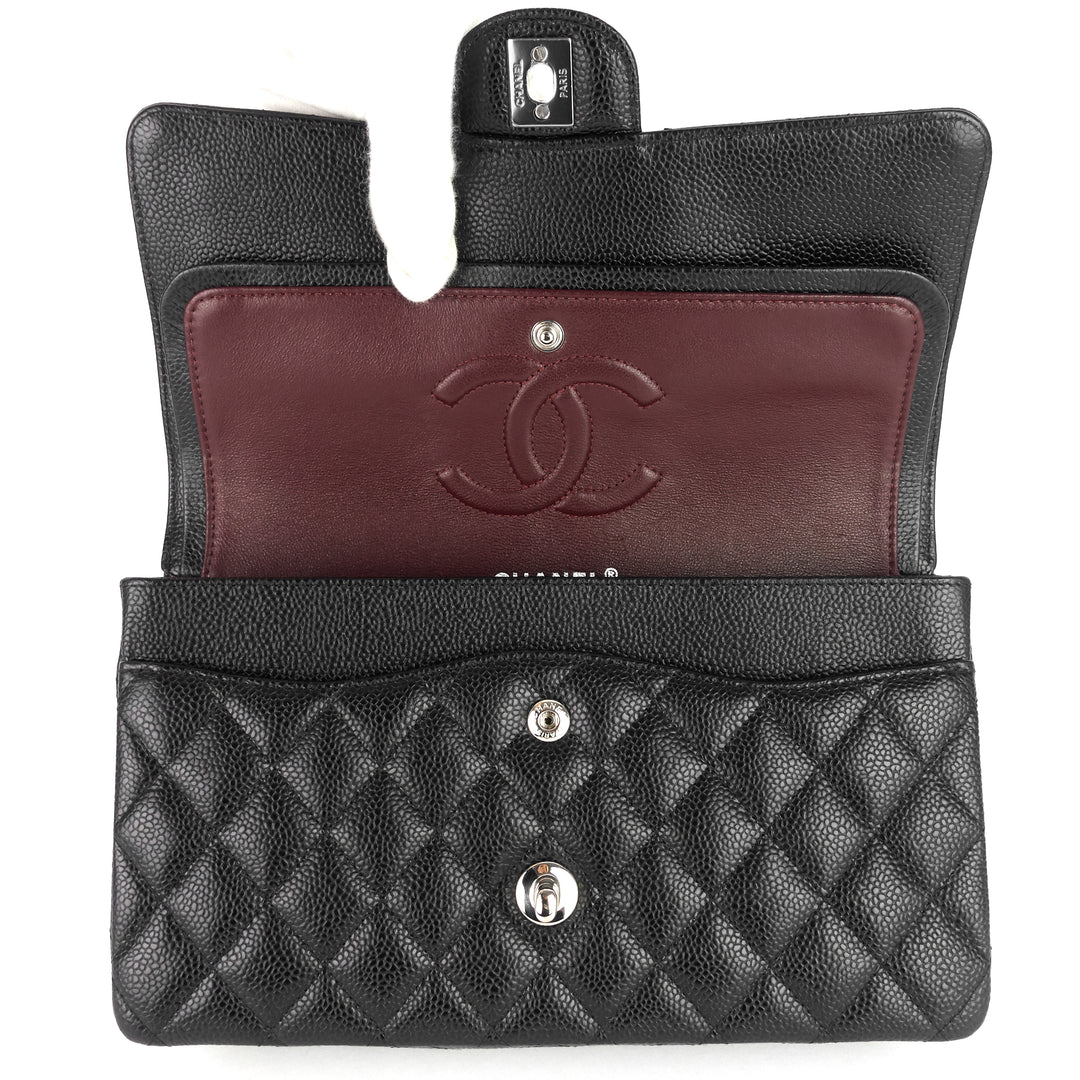 classic double flap medium caviar shoulder bag