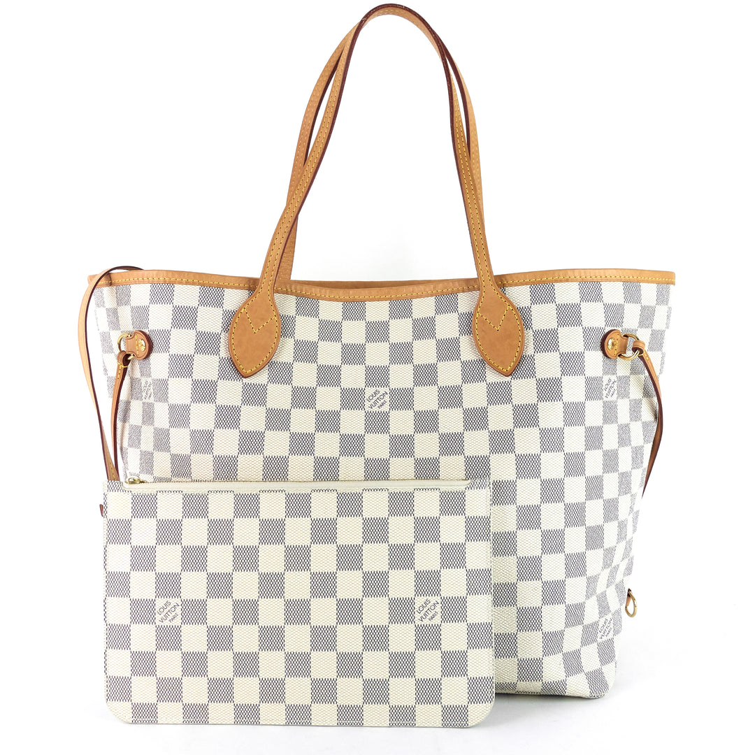neverfull mm damier azur canvas bag