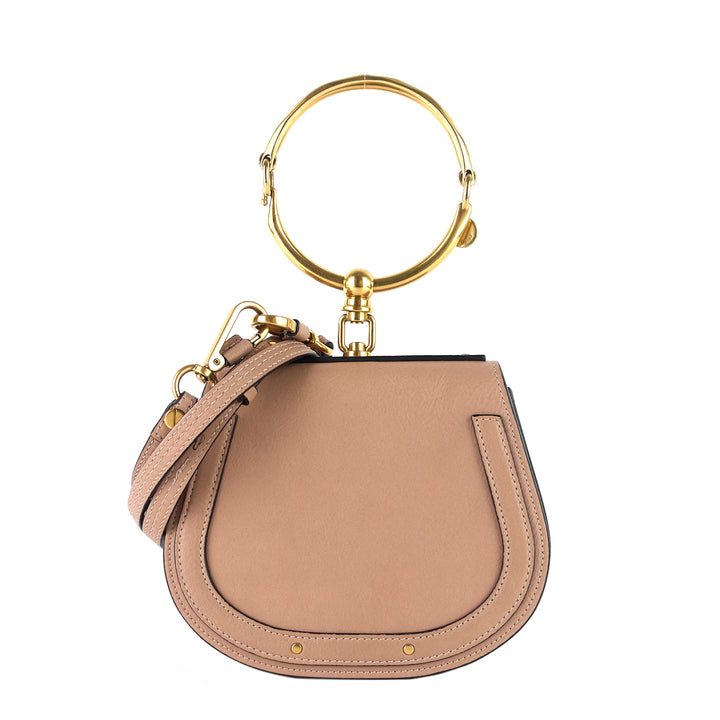 nile small calfskin leather bracelet bag