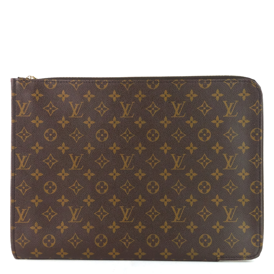 monogram canvas poche document holder