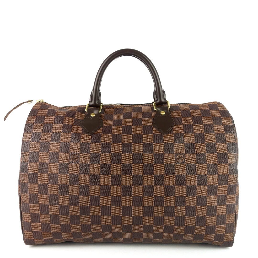 speedy 35 damier ebene canvas bag