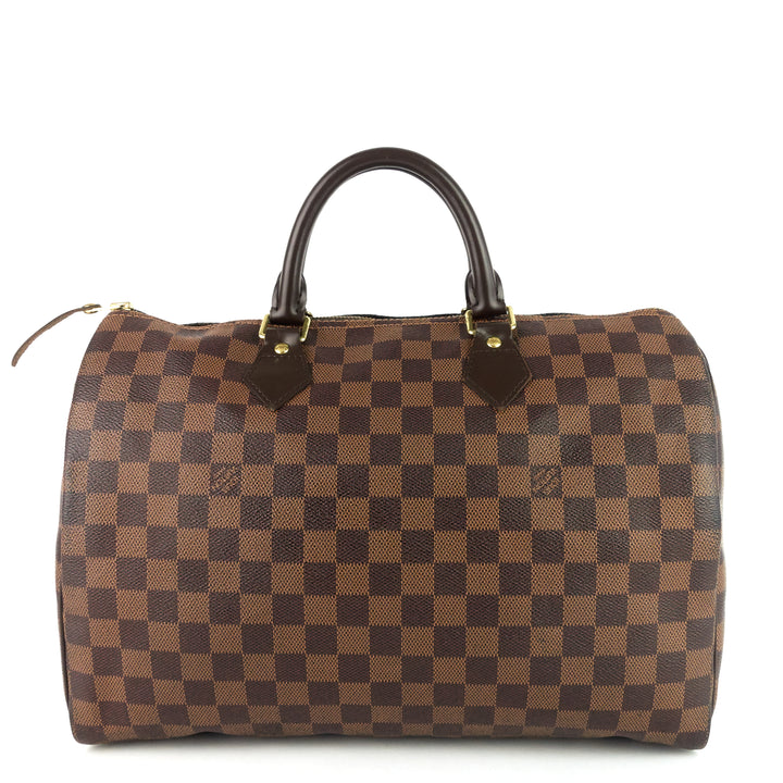 speedy 35 damier ebene canvas bag