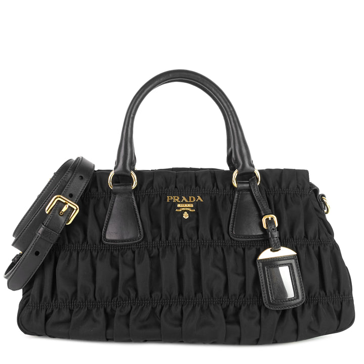 gaufre tessuto nylon medium shopping tote bag