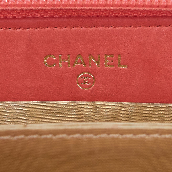 cc timeless caviar zip around wallet