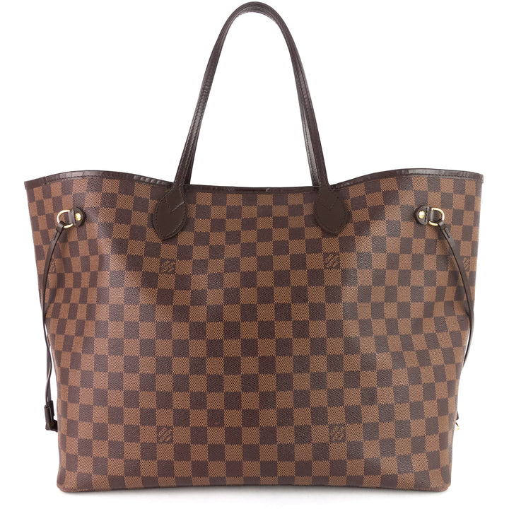 neverfull gm damier ebene canvas tote bag