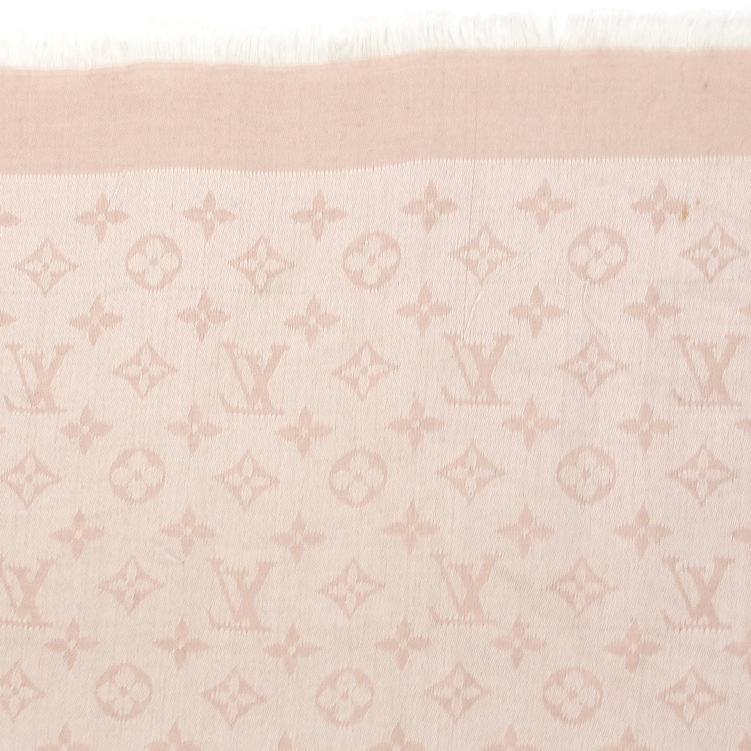 monogram denim rose shawl