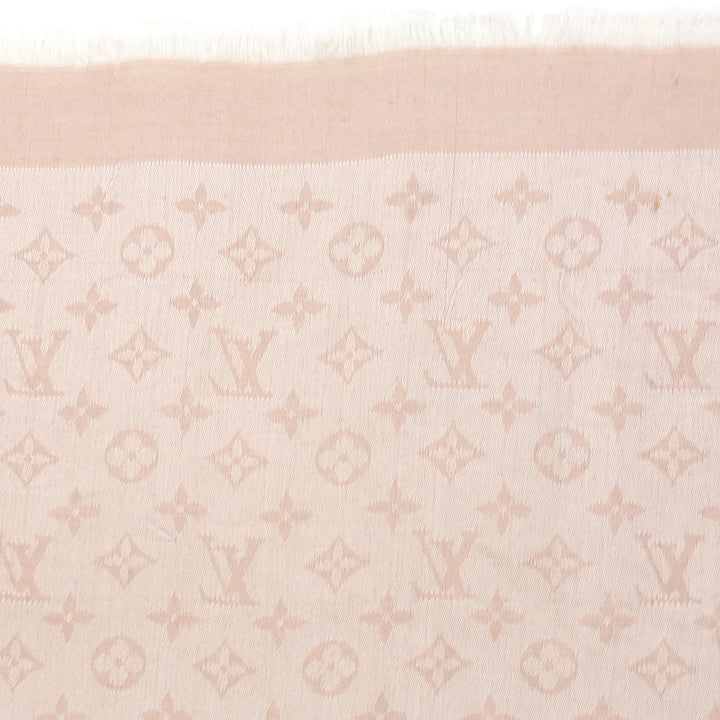 monogram denim rose shawl
