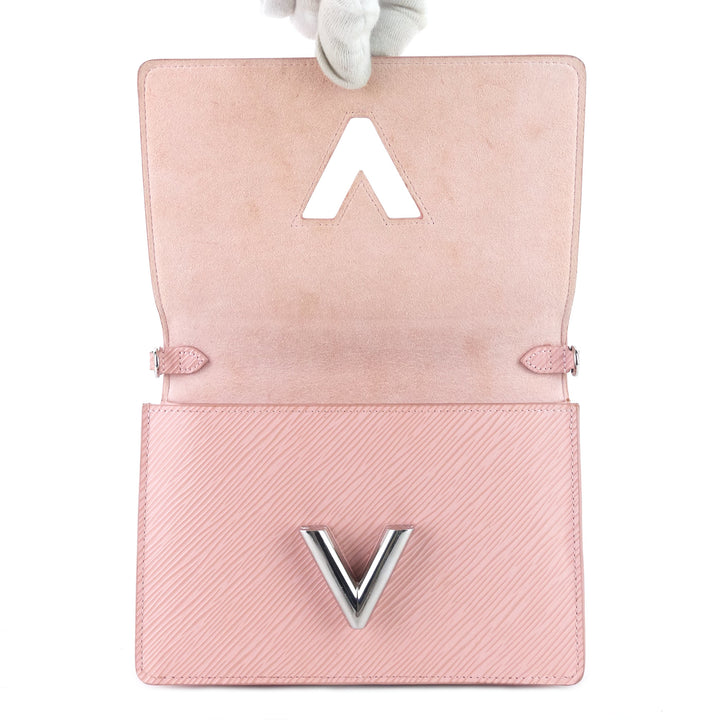 twist belt pink epi leather wallet on chain bag