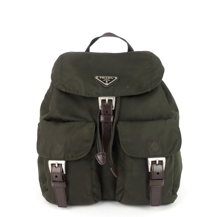 twin pocket tessuto nylon small backpack bag