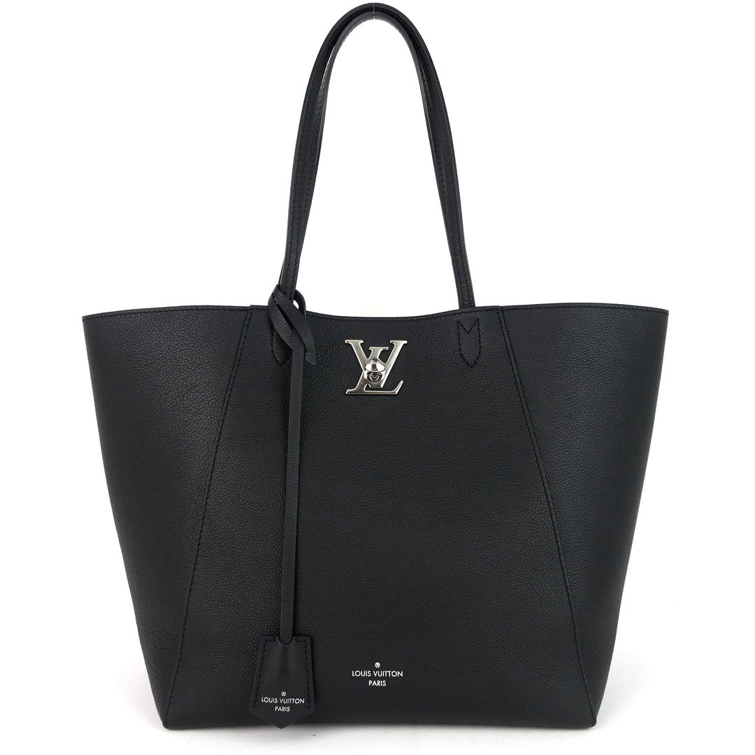 lockme cabas calf leather tote bag