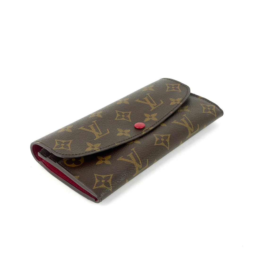 emilie fuchsia monogram canvas wallet