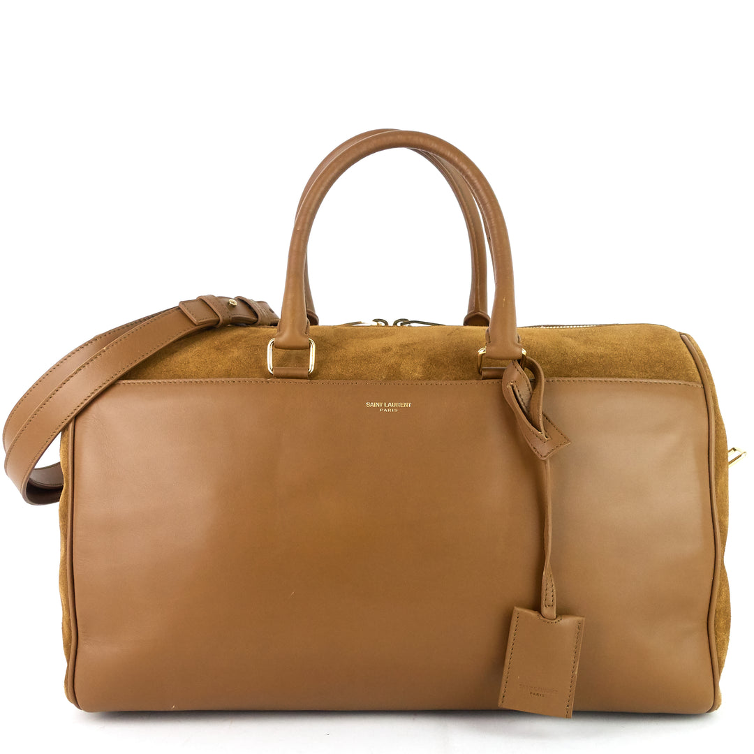 classic 12 suede and leather duffle bag