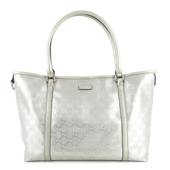 joy gg imprimé coated canvas tote bag