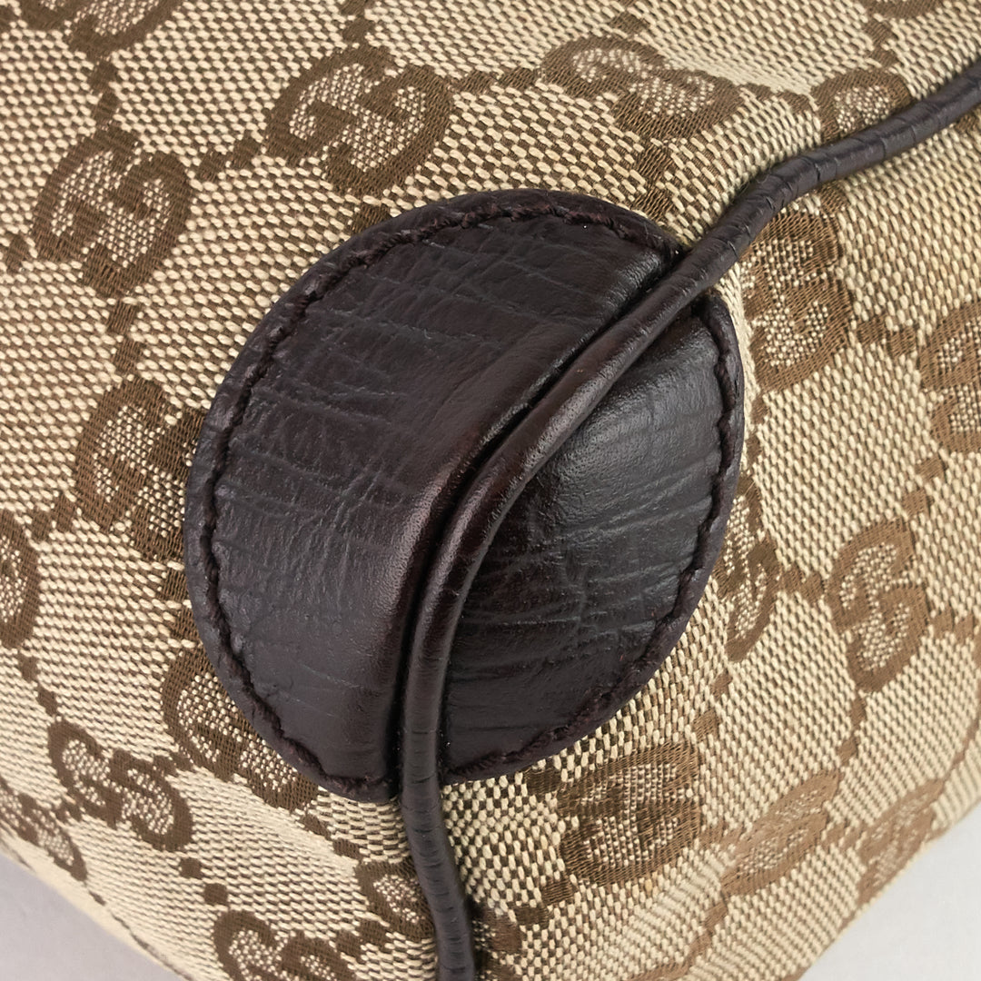 vintage small gg canvas boston bag