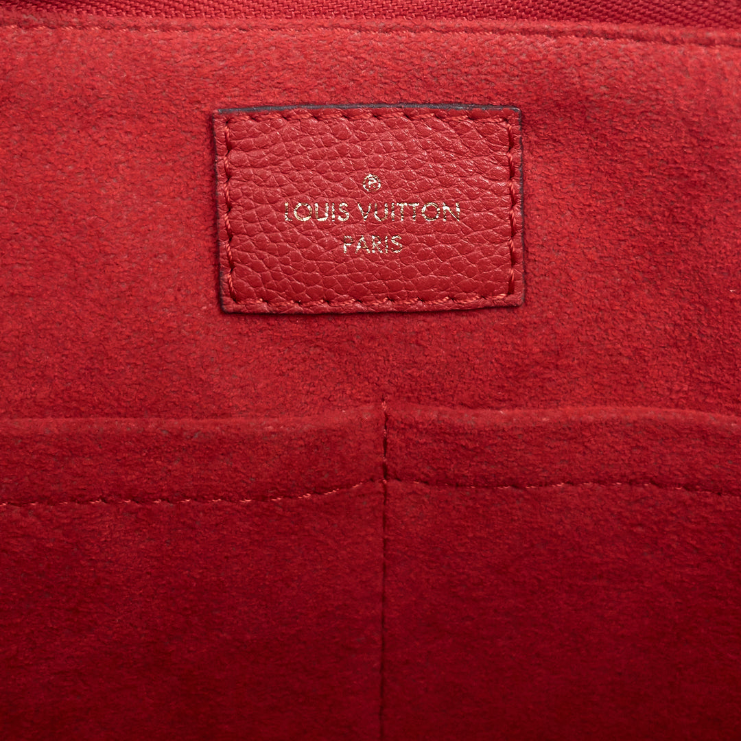 surène mm monogram canvas and calfskin leather tote bag