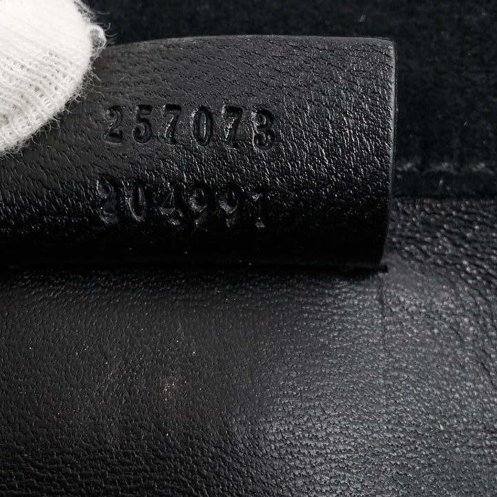 micro-guccissima patent leather broadway clutch bag
