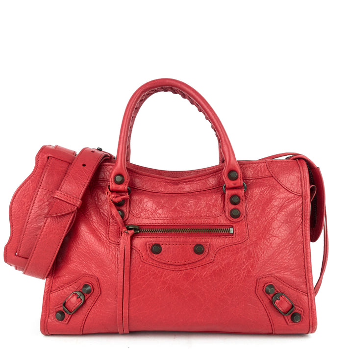 classic small agneau leather city bag