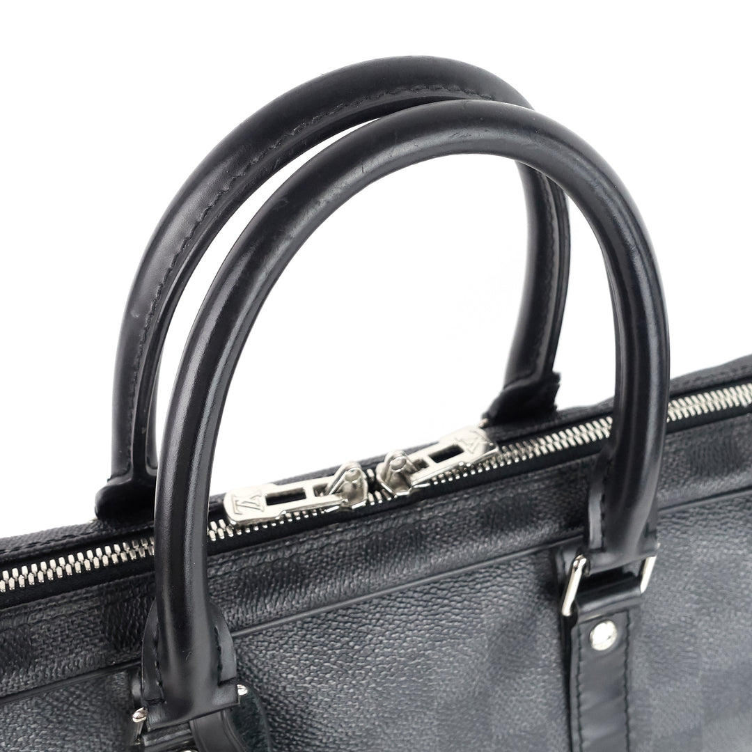 porte-documents voyage gm damier graphite canvas briefcase bag