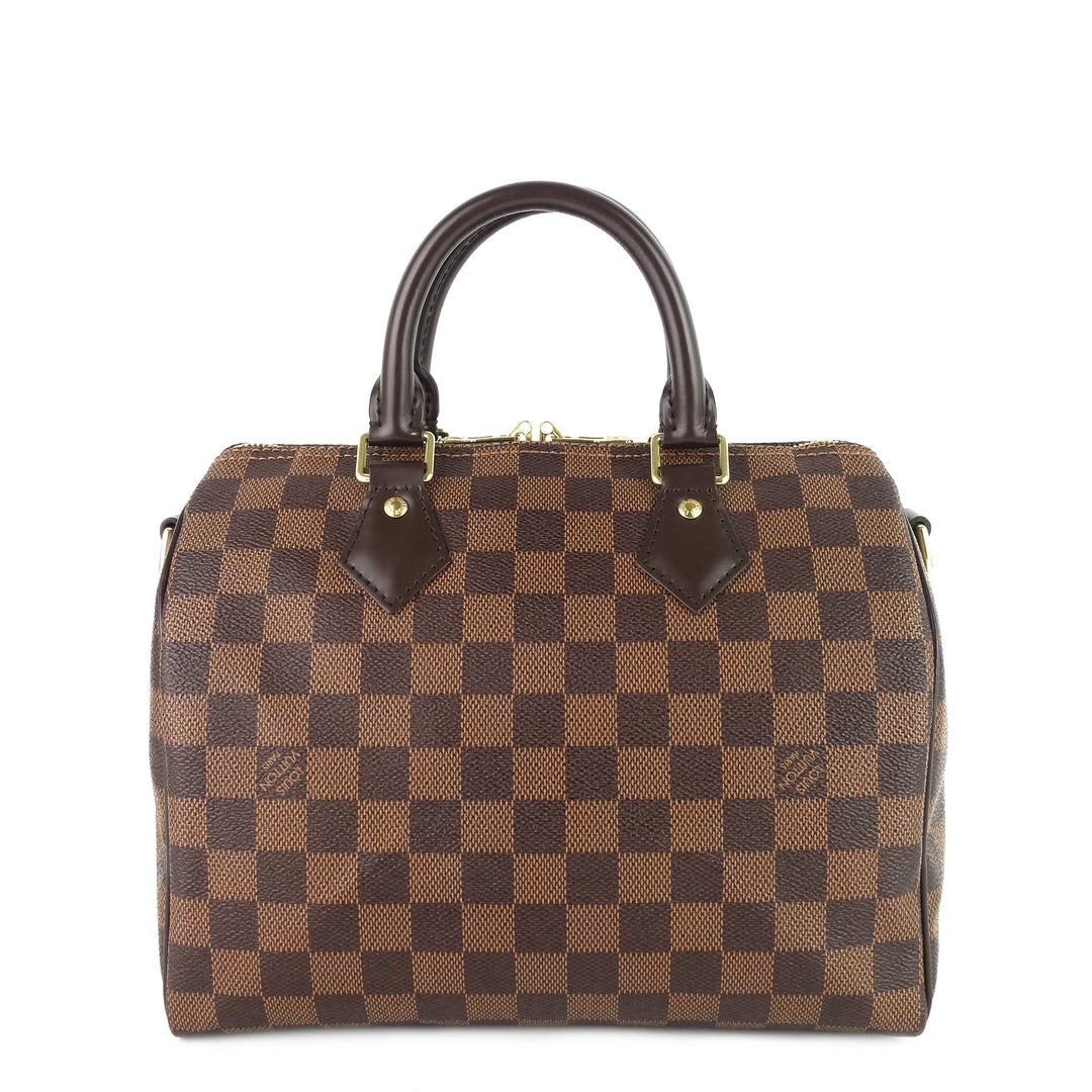 speedy bandoulière 25 damier ebene canvas bag