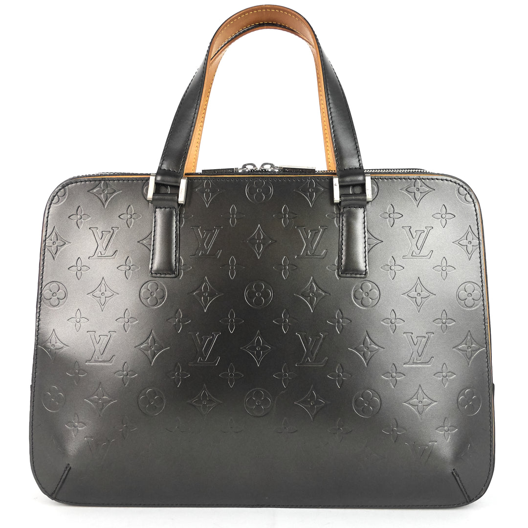 malden monogram mat leather bag
