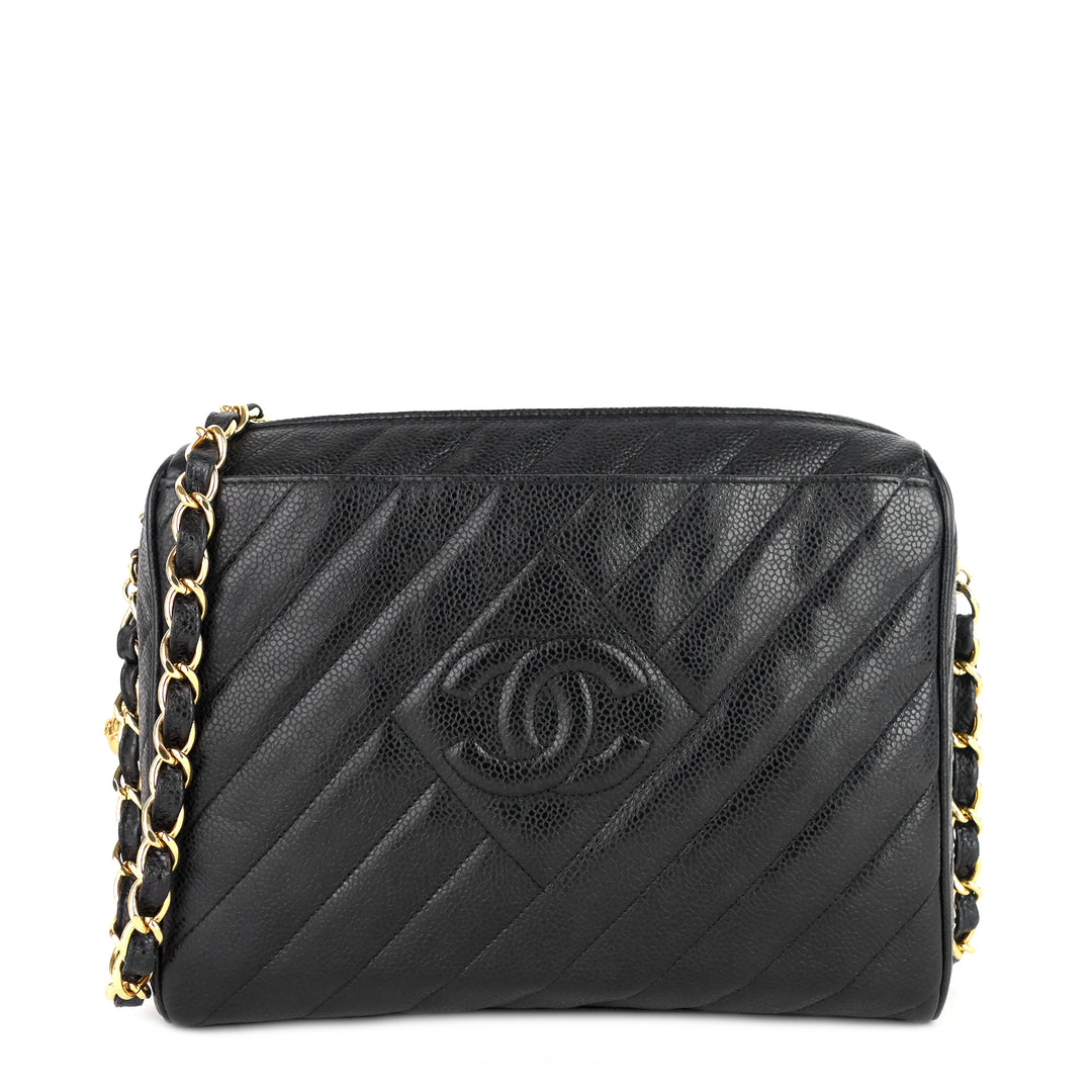 quilted caviar leather cc camera bag