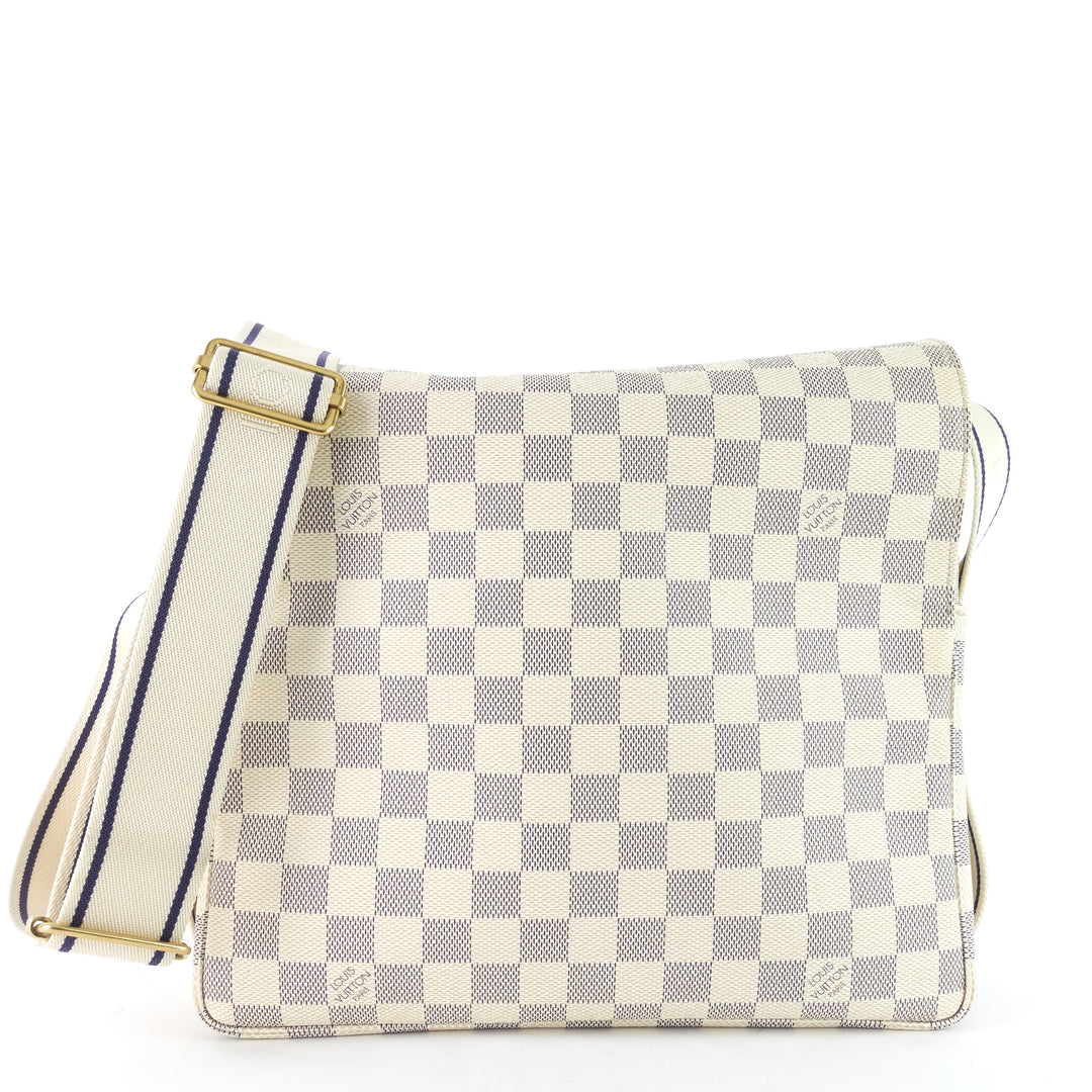 naviglio damier azur canvas messenger bag