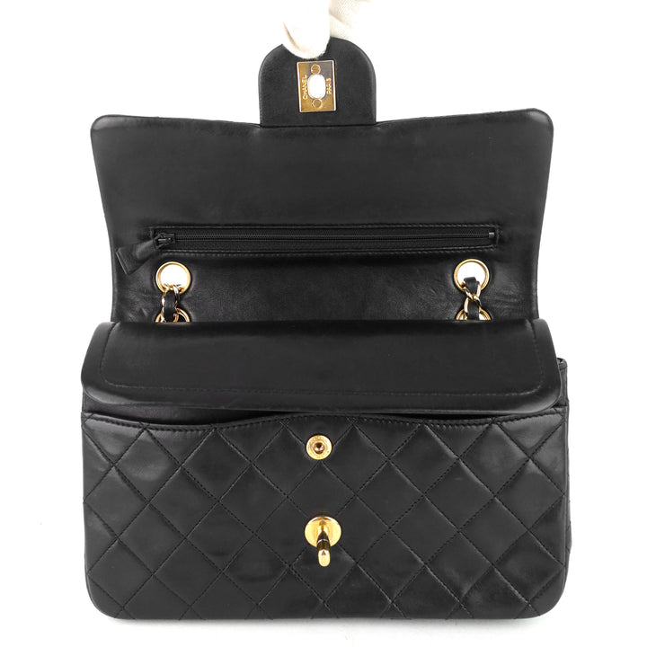 classic double flap small lambskin shoulder bag