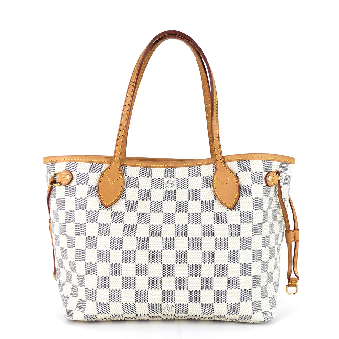 neverfull pm damier azur canvas bag