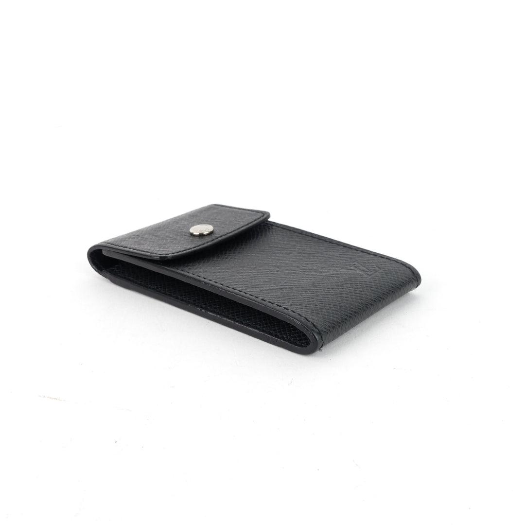 porte cles badge ardoise taiga leather pouch keychain