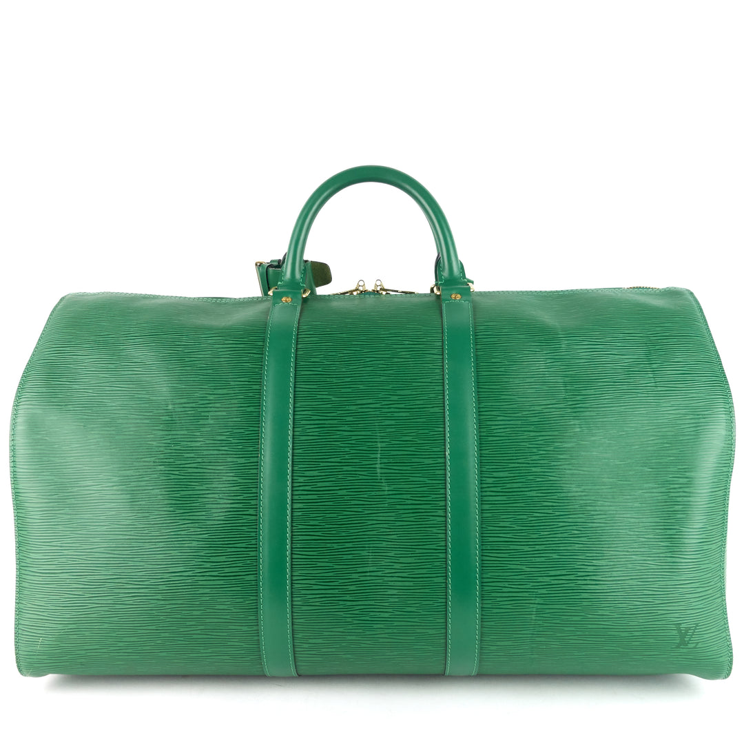 keepall 50 green epi leather bag