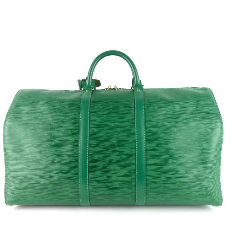 keepall 50 green epi leather bag