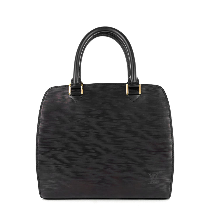 pont neuf pm black epi leather bag