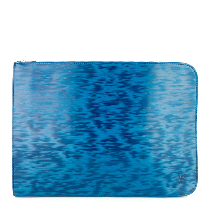 poche documents portfolio epi leather pouch