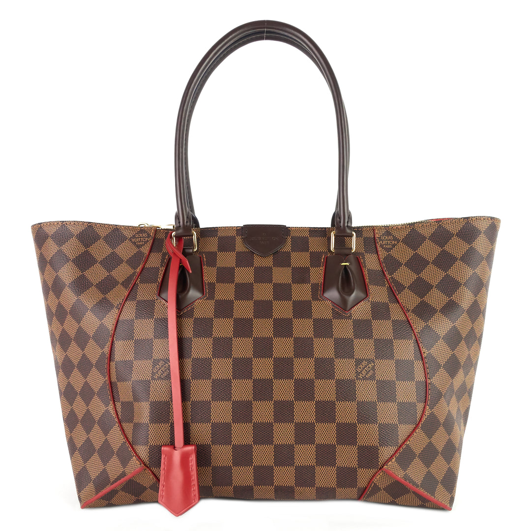 caissa mm damier ebene canvas tote bag