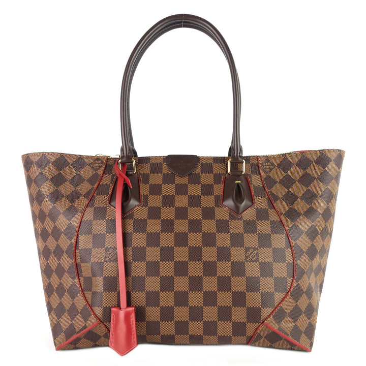 caissa mm damier ebene canvas tote bag