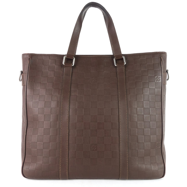 tadao pm damier infini leather tote bag