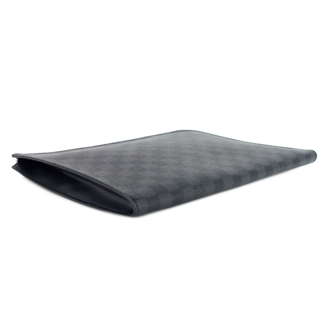 pochette jour gm zip around damier graphite canvas bag