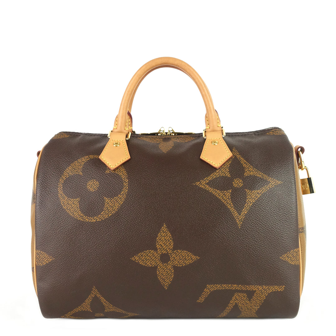 speedy bandoulière 30 monogram giant reverse canvas bag