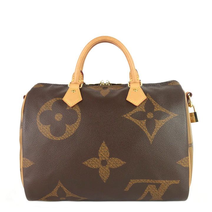 speedy bandoulière 30 monogram giant reverse canvas bag