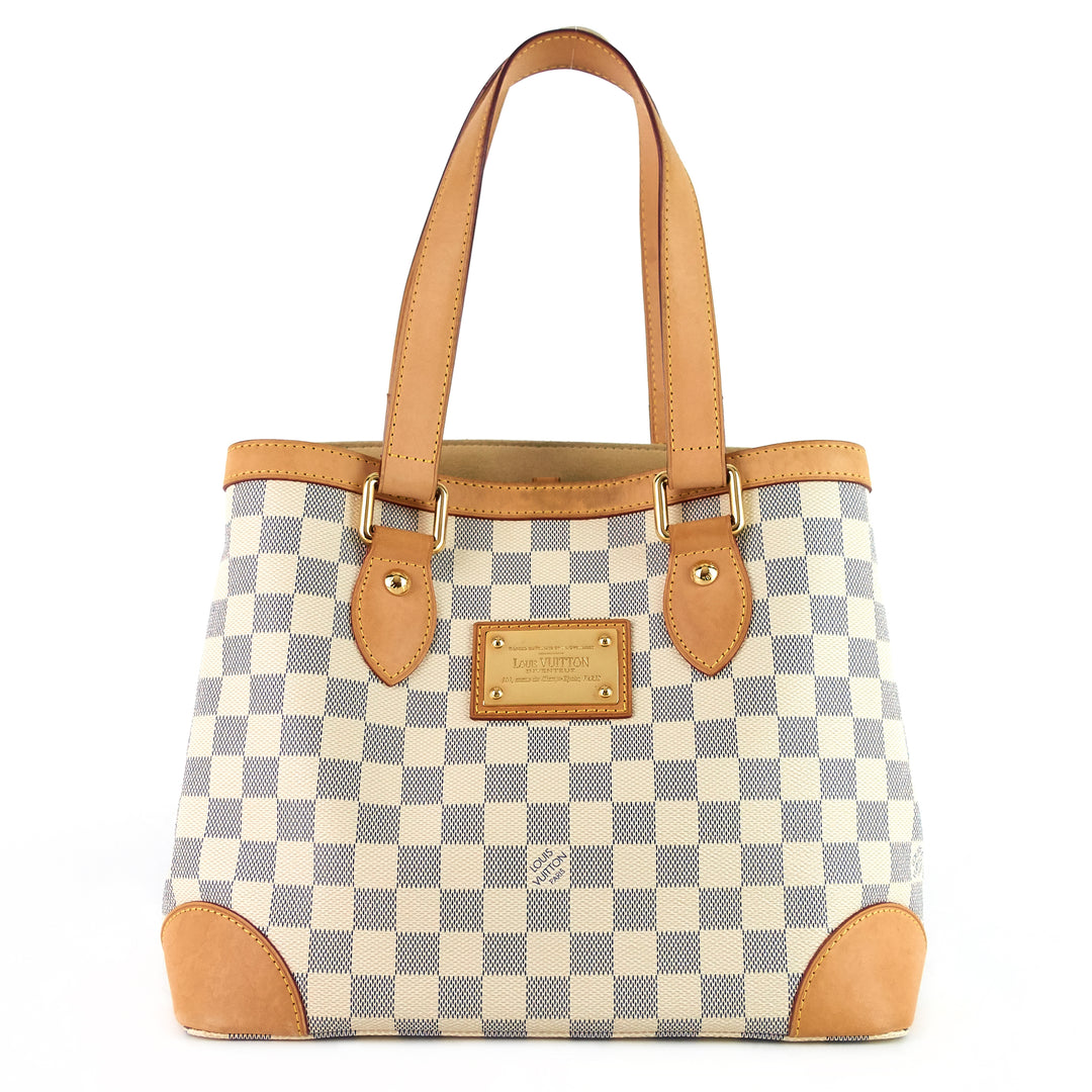 hampstead pm damier azur canvas tote bag