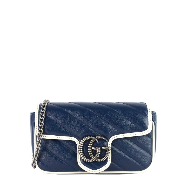 gg marmont diagonal torchon super mini leather bag