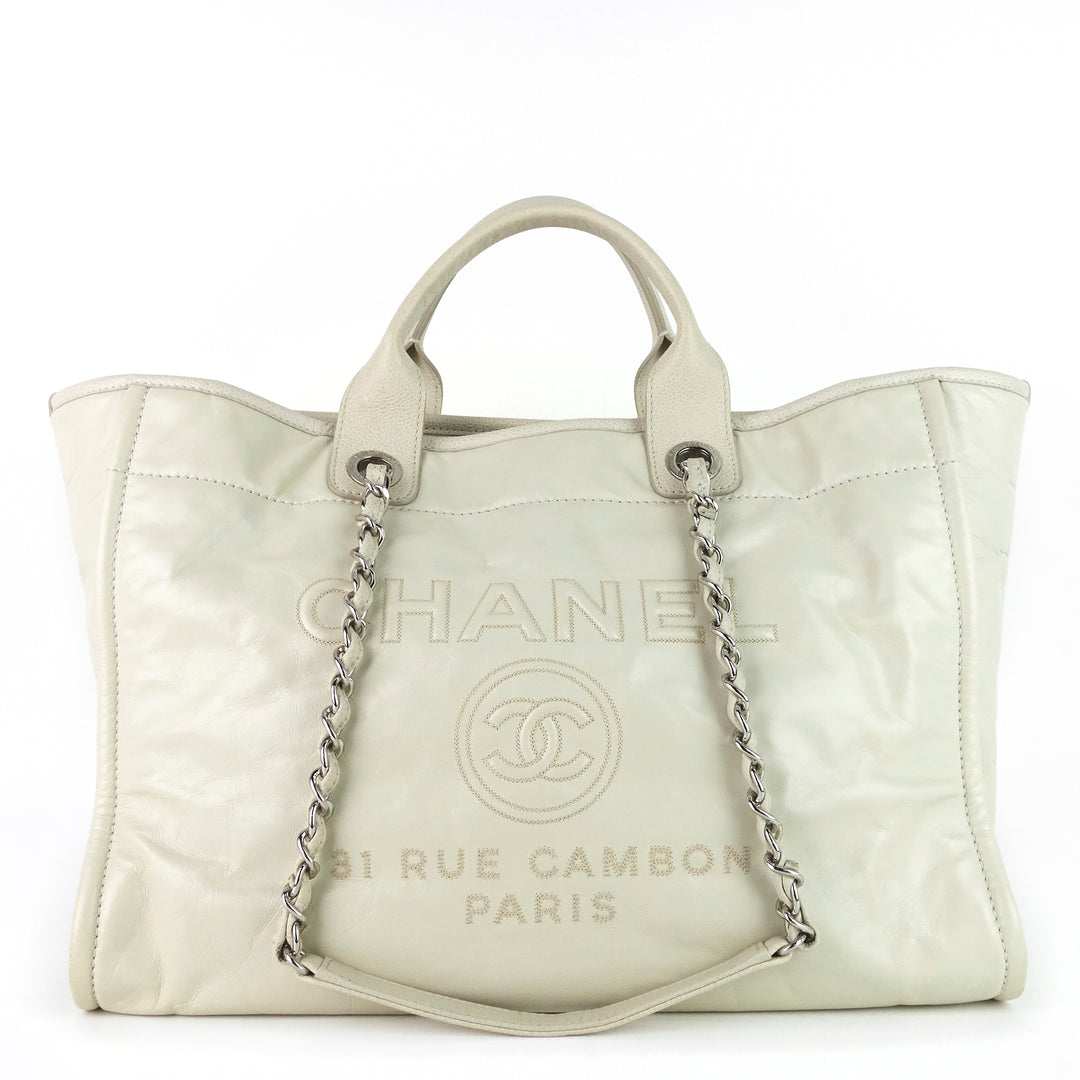 deauville large calf leather bag
